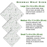 Bees Wax Wrap Assorted 3 Pack, Plastic Wrap Alternative